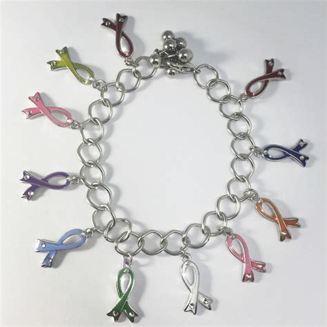 Cancer awareness Fashion Jewelry Bracelet charm by 4everDazzled