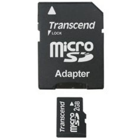 Transcend 2GB microSD Memory Card with SD Adapter - eSureBuy.com