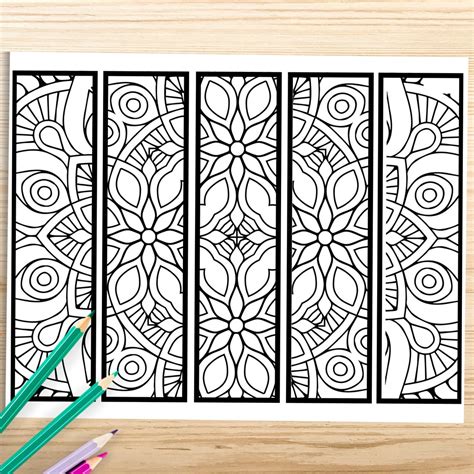 30 Printable Mandala coloring bookmarks Mandala coloring | Etsy