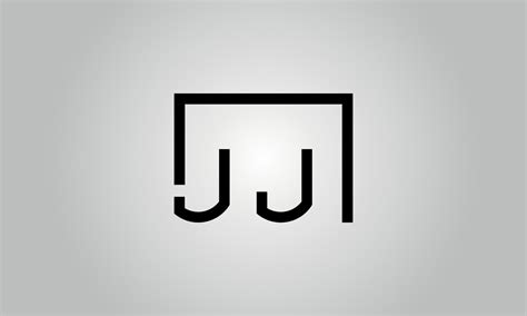 Letter JJ logo design. JJ logo with square shape in black colors vector free vector template ...