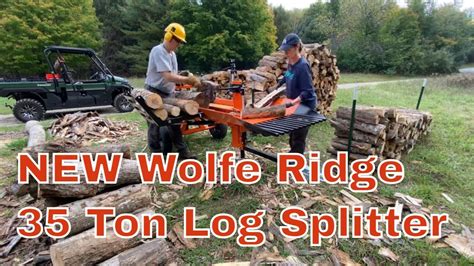 New Wolfe Ridge 35 Ton Log Splitter - Our Wood Splitting Just Got a Major Upgrade! - YouTube