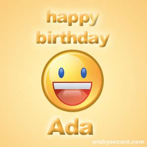 Happy Birthday Ada Free e-Cards