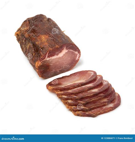 Piece of Lomo Embuchado Meat and Slices Stock Image - Image of cuts, ingredient: 123886871