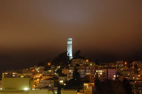 Coit Tower at night | By the way: This is a shot taken from … | Flickr