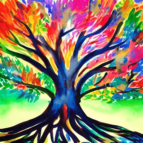 Tree of Life Painting Watercolor · Creative Fabrica