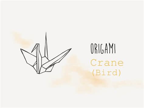 Origami Crane (bird) and twig - K4 Craft