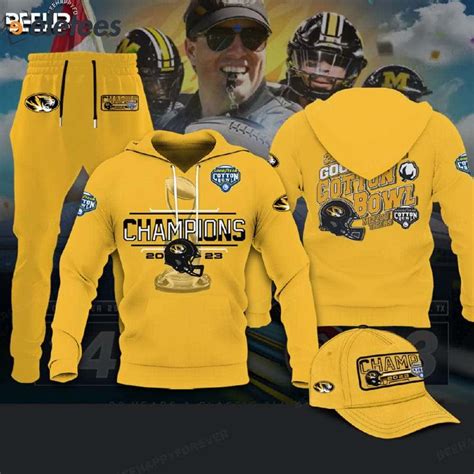 Mizzou Tigers Cotton Bowl 2023 Champions Hoodie Combo