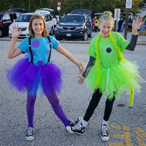 Adorable Sulley and Mike Wazowski costumes. We made Mike in no time! Turned… | Sully halloween ...