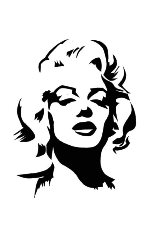 Marilyn Monroe Stencil, Marilyn Monroe Drawing, Marilyn Monroe Artwork ...
