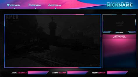 Stream Overlay - Blue and Pink | Free PSD - Zonic Design Download | Twitch streaming setup, Free ...