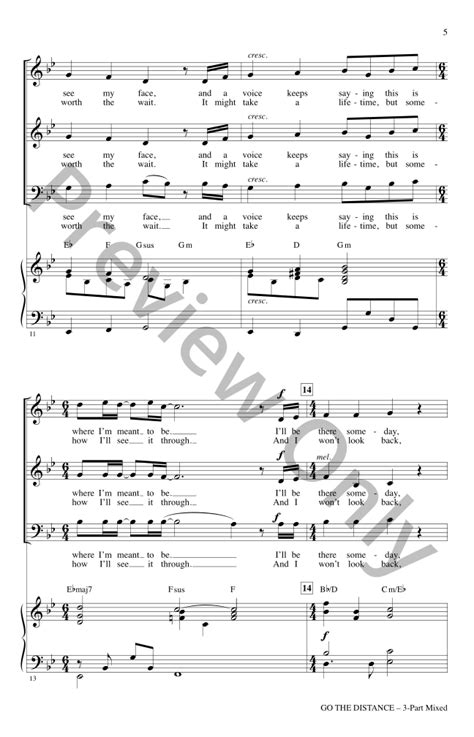 Go the Distance (Three-Part Mixed ) by Alan | J.W. Pepper Sheet Music