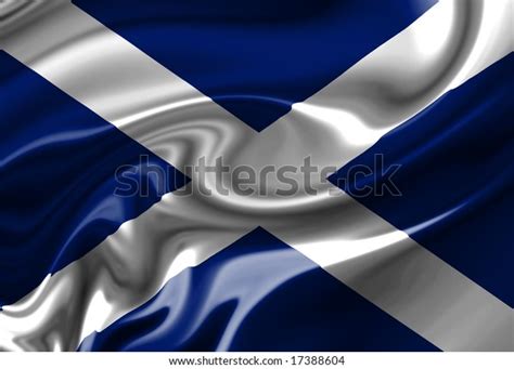 Scottish Flag Waving Wind Stock Illustration 17388604 | Shutterstock