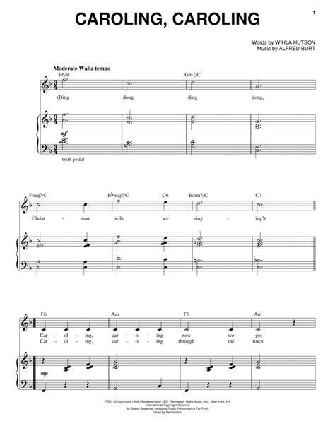 Caroling, Caroling by Nat "King" Cole - Piano, Vocal - Digital Sheet ...