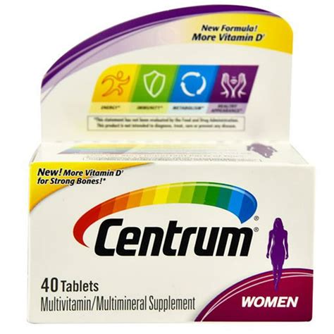 Centrum® Women Multivitamin/Multimineral Supplement Tablets 40 ct Box ...