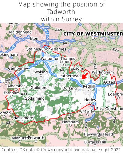 Where is Tadworth? Tadworth on a map