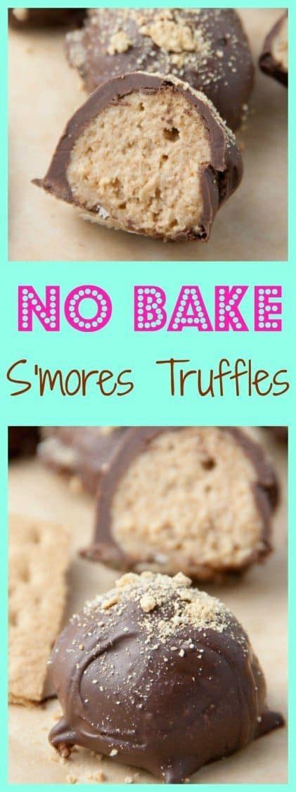 No Bake S'mores Truffles- made with just 4 ingredients! via @pinterest.com/bostongirlbakes ...