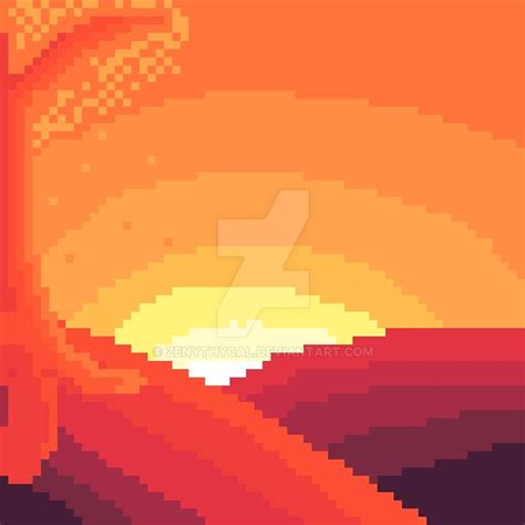 Pixel Sunset by Zenythycal on DeviantArt