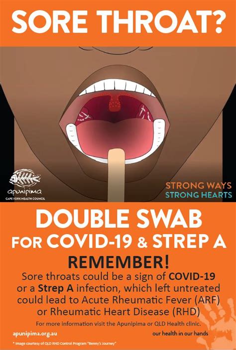 Sore Throat? Double Swab for COVID-19 & Strep A | Rheumatic Heart Disease Australia