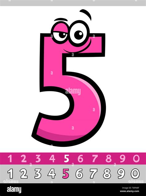 number five cartoon character Stock Photo - Alamy