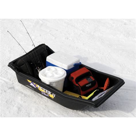 Otter® Mini Otter Sled, Black - 131768, Ice Fishing Shelters & Sleds at Sportsman's Guide