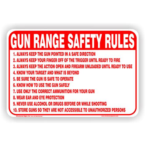 Gun Range Safety Rules Sign – No Trespassing Signs