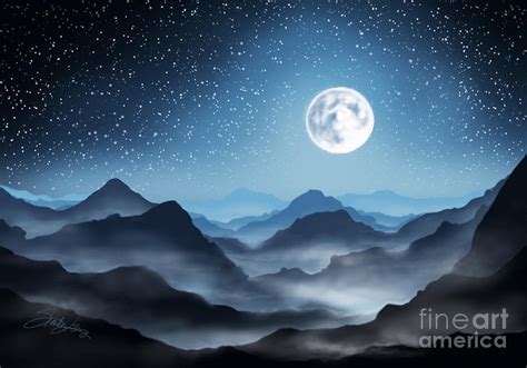 Moon Mist Painting by Shanda Louis - Fine Art America