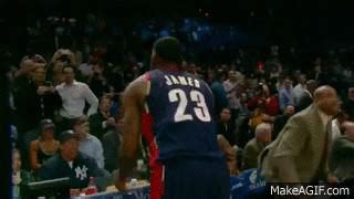 LeBron James Chalk toss on Make a GIF