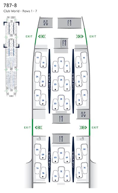 British Airways 787 Seat Map