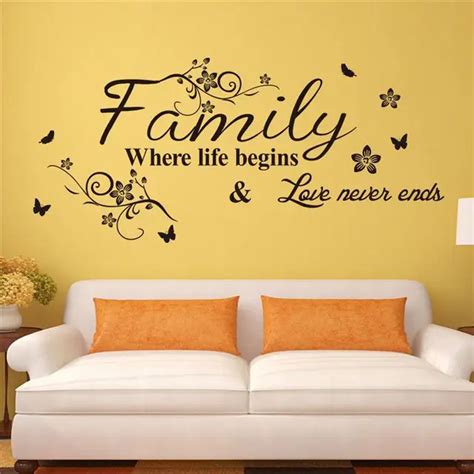 love family quotes wall stickers decorations 8237. diy home decals vinyl art room mural posters ...