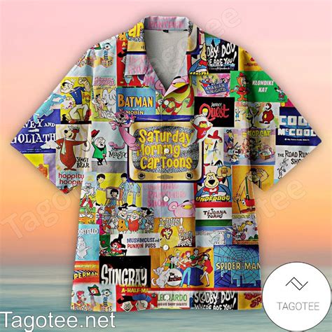 Saturday Morning Cartoons Hawaiian Shirt - Tagotee