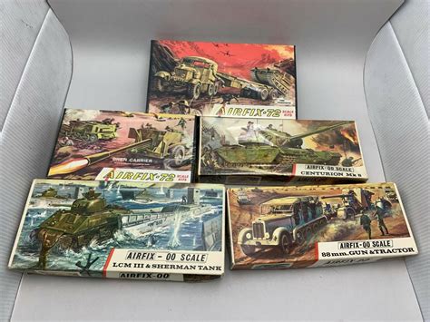 5 Vintage AIRFIX Tank & Armored Military Vehicle Plastic Model Kits | #1989472046