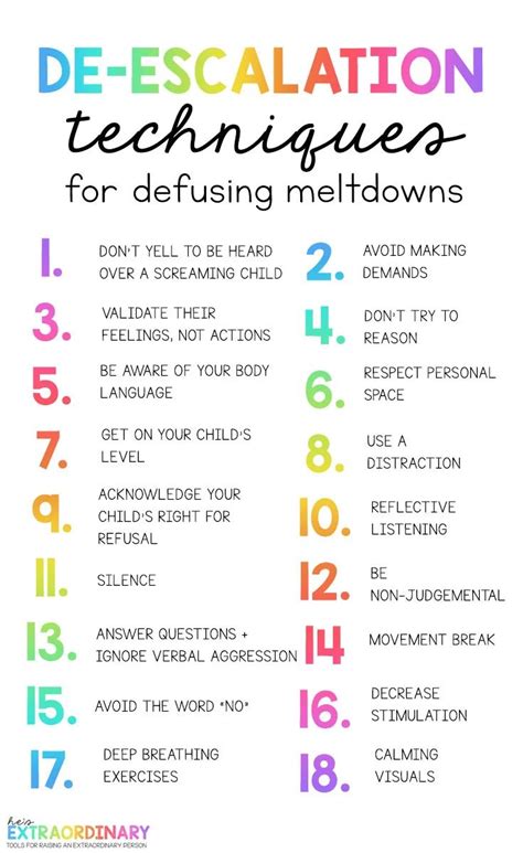 18 Effective De-Escalation Strategies For Defusing Meltdowns ...