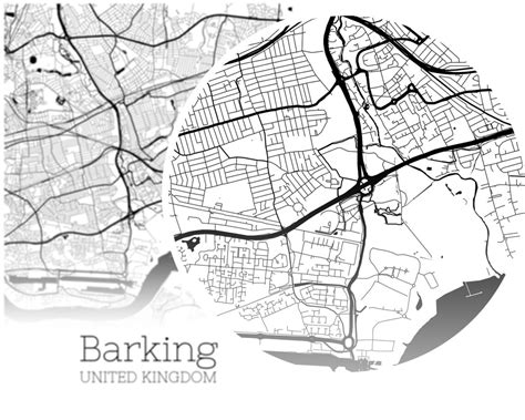 Barking Map INSTANT DOWNLOAD Barking United Kingdom City Map | Etsy