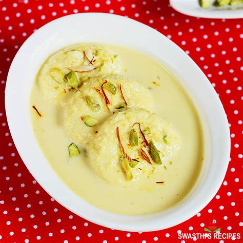 Rasmalai Recipe - Swasthi's Recipes