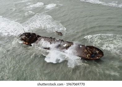 Cargo Ship Burning Front Beach Stock Photo 1967069770 | Shutterstock