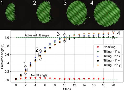 Tilt angle over steps for every tilt configuration. Exemplary contact ...