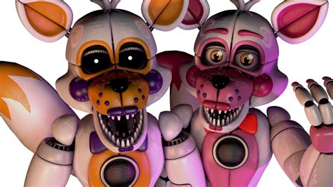 Test Lolbit and Funtime Foxy by GuardianHarkear on DeviantArt