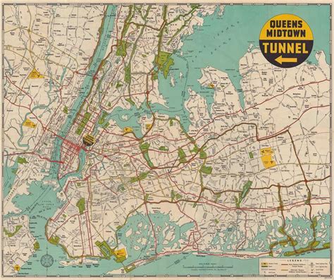 The Queens Midtown Tunnel.: Geographicus Rare Antique Maps