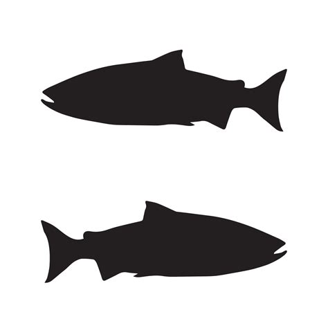 Salmon fish silhouette 7163542 Vector Art at Vecteezy