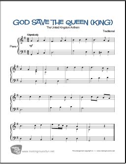 God Save the Queen/King | Easy Piano Sheet Music - MakingMusicFun.net