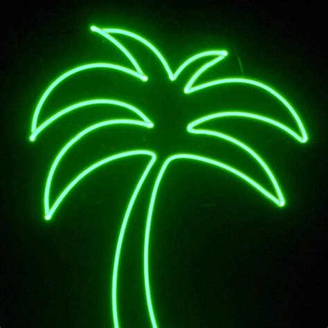 "Green Neon Palm Tree" Poster by Sunwatcher | Redbubble