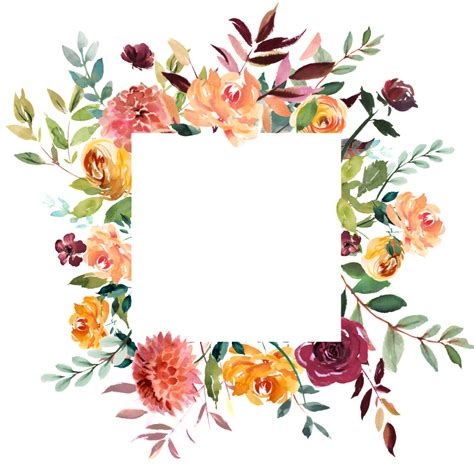 Flower Frame PNG Images Transparent Free Download - PNG Mart