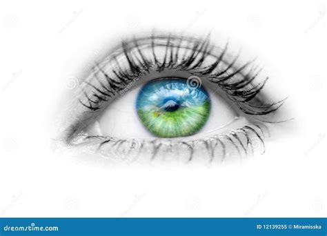 Eye With Nature In The Eyes Royalty Free Stock Photo - Image: 12139255