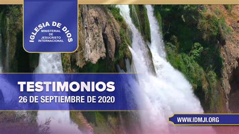 Testimonios 26 de septiembre de 2020 – Iglesia de Dios Ministerial de ...