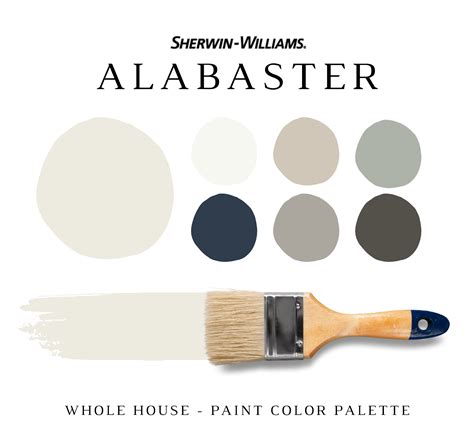 Sherwin Williams ALABASTER Color Palette - NISH