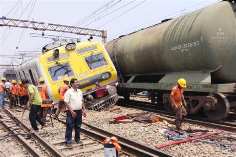 Train Accident | Passengers of a local train had a close shave after ...