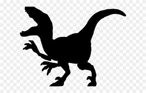 Velociraptor Silhouette Dinosaur Outline Dinosaur Decals Dinosaur ...