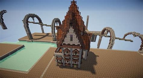 Steampunk City House Tutorial Build ~ by DropSpark Minecraft Map