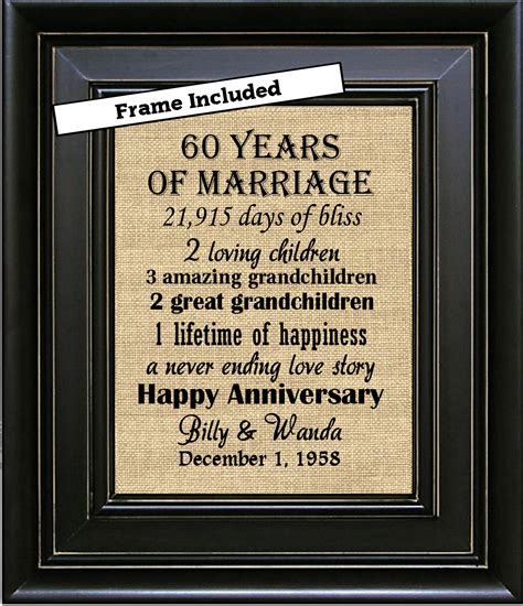 60Th Wedding Anniversary Gifts : 60th anniversary gift 15th wedding ...