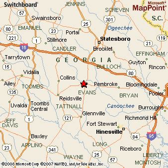 Where is Claxton, Georgia? see area map & more